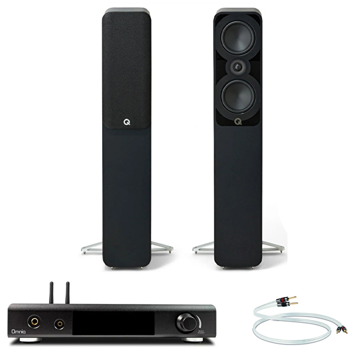 NuPrime Omnia A300SE - Q Acoustics 5040 Black - QED Signature Revelation 3M. Hi-Fi Müzik Sistemi